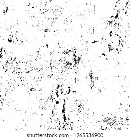 Vector grunge overlay texture. Black and white background. Abstract monochrome image includes a faded effect in dark tones