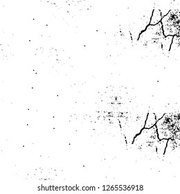 Vector grunge overlay texture. Black and white background. Abstract monochrome image includes a faded effect in dark tones