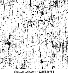 Vector grunge overlay texture. Black and white background. Abstract monochrome image includes a faded effect in dark tones