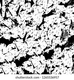 Vector grunge overlay texture. Black and white background. Abstract monochrome image includes a faded effect in dark tones