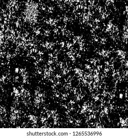 Vector grunge overlay texture. Black and white background. Abstract monochrome image includes a faded effect in dark tones