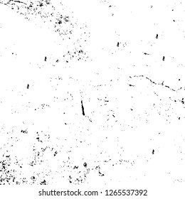 Vector grunge overlay texture. Black and white background. Abstract monochrome image includes a faded effect in dark tones