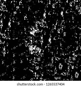 Vector grunge overlay texture. Black and white background. Abstract monochrome image includes a faded effect in dark tones