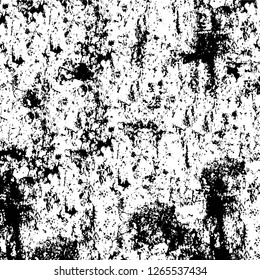 Vector grunge overlay texture. Black and white background. Abstract monochrome image includes a faded effect in dark tones