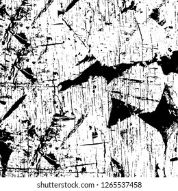 Vector grunge overlay texture. Black and white background. Abstract monochrome image includes a faded effect in dark tones