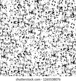 Vector grunge overlay texture. Black and white background. Abstract monochrome image includes a faded effect in dark tones