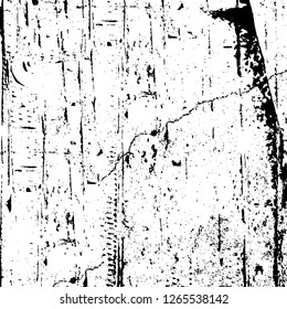 Vector grunge overlay texture. Black and white background. Abstract monochrome image includes a faded effect in dark tones