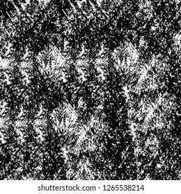 Vector grunge overlay texture. Black and white background. Abstract monochrome image includes a faded effect in dark tones