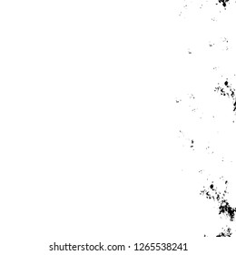 Vector grunge overlay texture. Black and white background. Abstract monochrome image includes a faded effect in dark tones