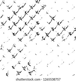 Vector grunge overlay texture. Black and white background. Abstract monochrome image includes a faded effect in dark tones