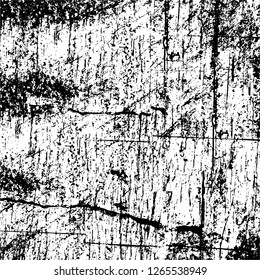 Vector grunge overlay texture. Black and white background. Abstract monochrome image includes a faded effect in dark tones