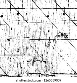 Vector grunge overlay texture. Black and white background. Abstract monochrome image includes a faded effect in dark tones