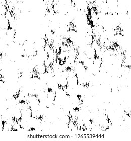Vector grunge overlay texture. Black and white background. Abstract monochrome image includes a faded effect in dark tones