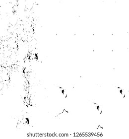 Vector grunge overlay texture. Black and white background. Abstract monochrome image includes a faded effect in dark tones