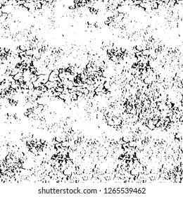 Vector grunge overlay texture. Black and white background. Abstract monochrome image includes a faded effect in dark tones