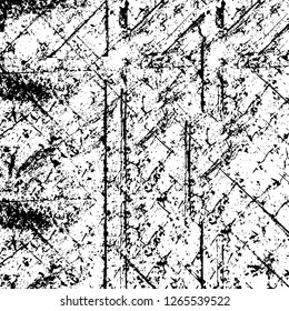 Vector grunge overlay texture. Black and white background. Abstract monochrome image includes a faded effect in dark tones