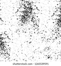 Vector grunge overlay texture. Black and white background. Abstract monochrome image includes a faded effect in dark tones