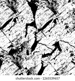 Vector grunge overlay texture. Black and white background. Abstract monochrome image includes a faded effect in dark tones