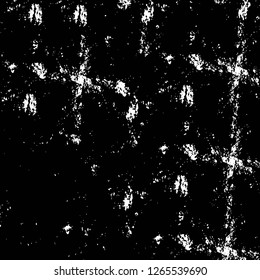 Vector grunge overlay texture. Black and white background. Abstract monochrome image includes a faded effect in dark tones