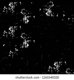 Vector grunge overlay texture. Black and white background. Abstract monochrome image includes a faded effect in dark tones