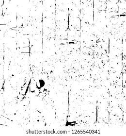 Vector grunge overlay texture. Black and white background. Abstract monochrome image includes a faded effect in dark tones