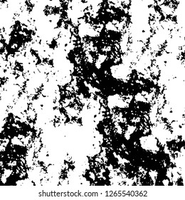 Vector grunge overlay texture. Black and white background. Abstract monochrome image includes a faded effect in dark tones