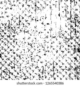 Vector grunge overlay texture. Black and white background. Abstract monochrome image includes a faded effect in dark tones