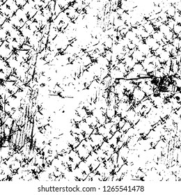 Vector grunge overlay texture. Black and white background. Abstract monochrome image includes a faded effect in dark tones