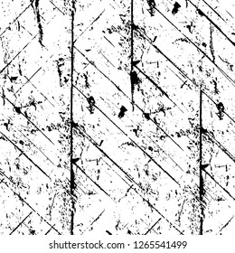 Vector grunge overlay texture. Black and white background. Abstract monochrome image includes a faded effect in dark tones