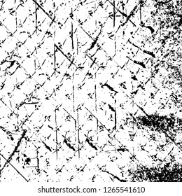 Vector grunge overlay texture. Black and white background. Abstract monochrome image includes a faded effect in dark tones
