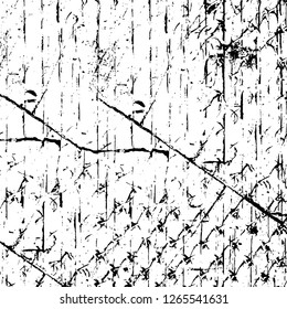 Vector grunge overlay texture. Black and white background. Abstract monochrome image includes a faded effect in dark tones