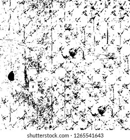 Vector grunge overlay texture. Black and white background. Abstract monochrome image includes a faded effect in dark tones