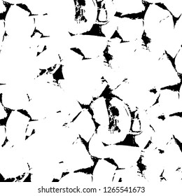 Vector grunge overlay texture. Black and white background. Abstract monochrome image includes a faded effect in dark tones