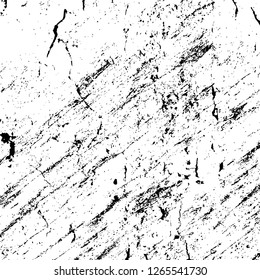Vector grunge overlay texture. Black and white background. Abstract monochrome image includes a faded effect in dark tones