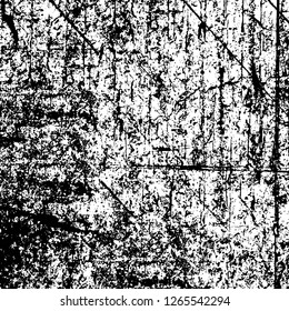 Vector grunge overlay texture. Black and white background. Abstract monochrome image includes a faded effect in dark tones