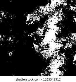 Vector grunge overlay texture. Black and white background. Abstract monochrome image includes a faded effect in dark tones