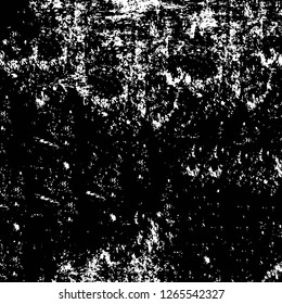 Vector grunge overlay texture. Black and white background. Abstract monochrome image includes a faded effect in dark tones