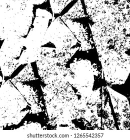 Vector grunge overlay texture. Black and white background. Abstract monochrome image includes a faded effect in dark tones