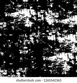 Vector grunge overlay texture. Black and white background. Abstract monochrome image includes a faded effect in dark tones