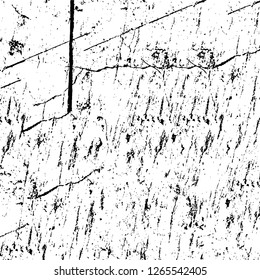 Vector grunge overlay texture. Black and white background. Abstract monochrome image includes a faded effect in dark tones