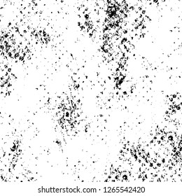 Vector grunge overlay texture. Black and white background. Abstract monochrome image includes a faded effect in dark tones