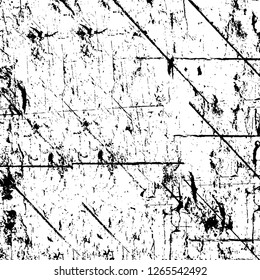 Vector grunge overlay texture. Black and white background. Abstract monochrome image includes a faded effect in dark tones