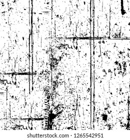 Vector grunge overlay texture. Black and white background. Abstract monochrome image includes a faded effect in dark tones
