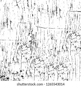 Vector grunge overlay texture. Black and white background. Abstract monochrome image includes a faded effect in dark tones