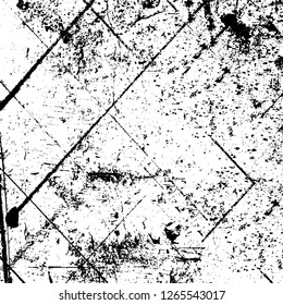 Vector grunge overlay texture. Black and white background. Abstract monochrome image includes a faded effect in dark tones