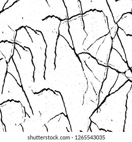 Vector grunge overlay texture. Black and white background. Abstract monochrome image includes a faded effect in dark tones