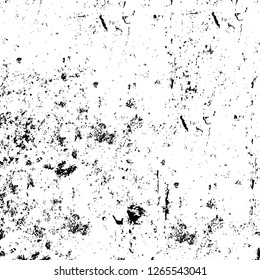 Vector grunge overlay texture. Black and white background. Abstract monochrome image includes a faded effect in dark tones