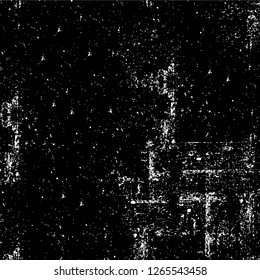 Vector grunge overlay texture. Black and white background. Abstract monochrome image includes a faded effect in dark tones