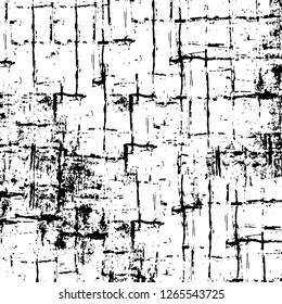 Vector grunge overlay texture. Black and white background. Abstract monochrome image includes a faded effect in dark tones