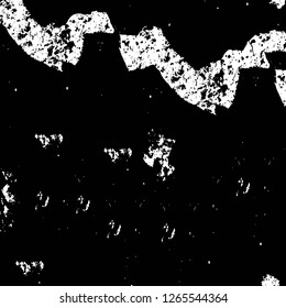 Vector grunge overlay texture. Black and white background. Abstract monochrome image includes a faded effect in dark tones